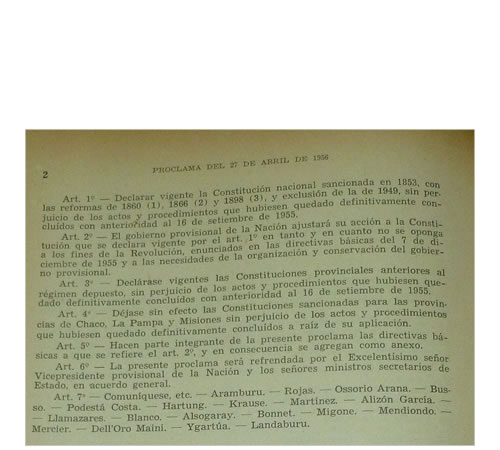 Proclama del 27 de abril de 1956 a